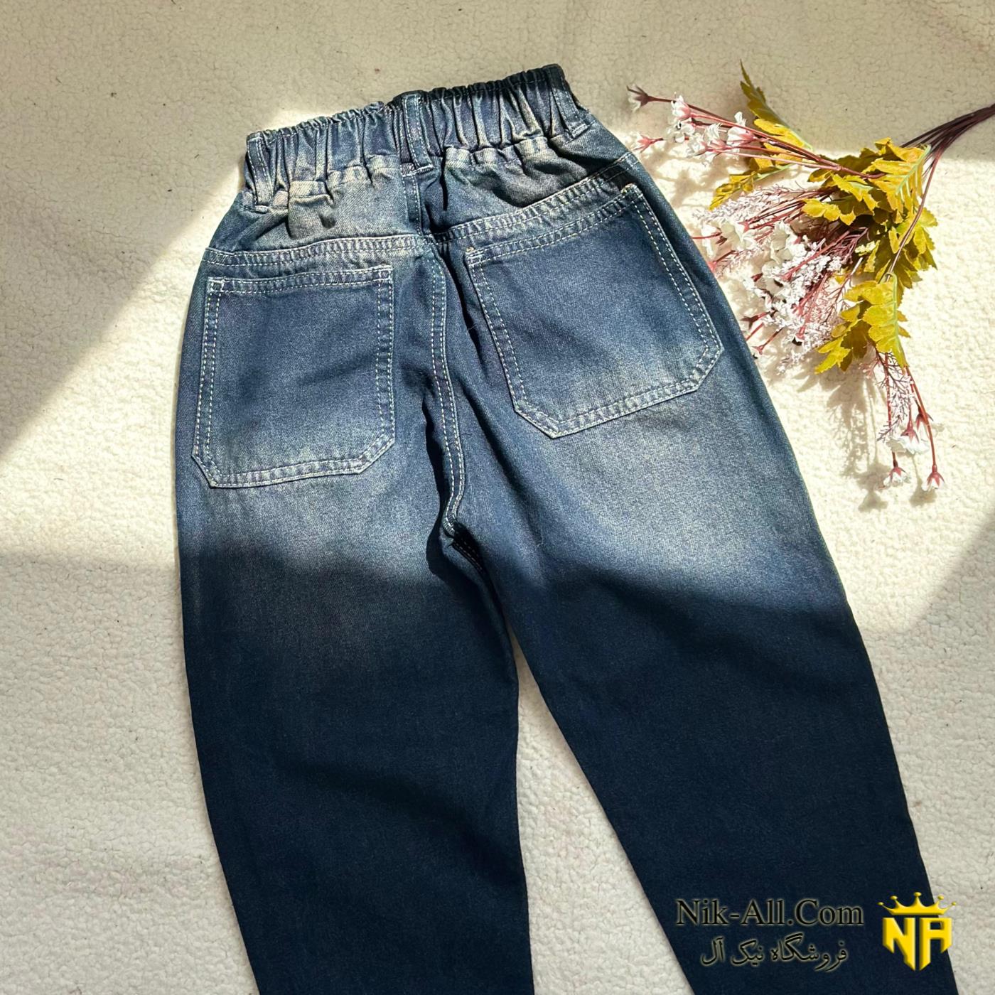 شلوار مام آبی کثیف 624