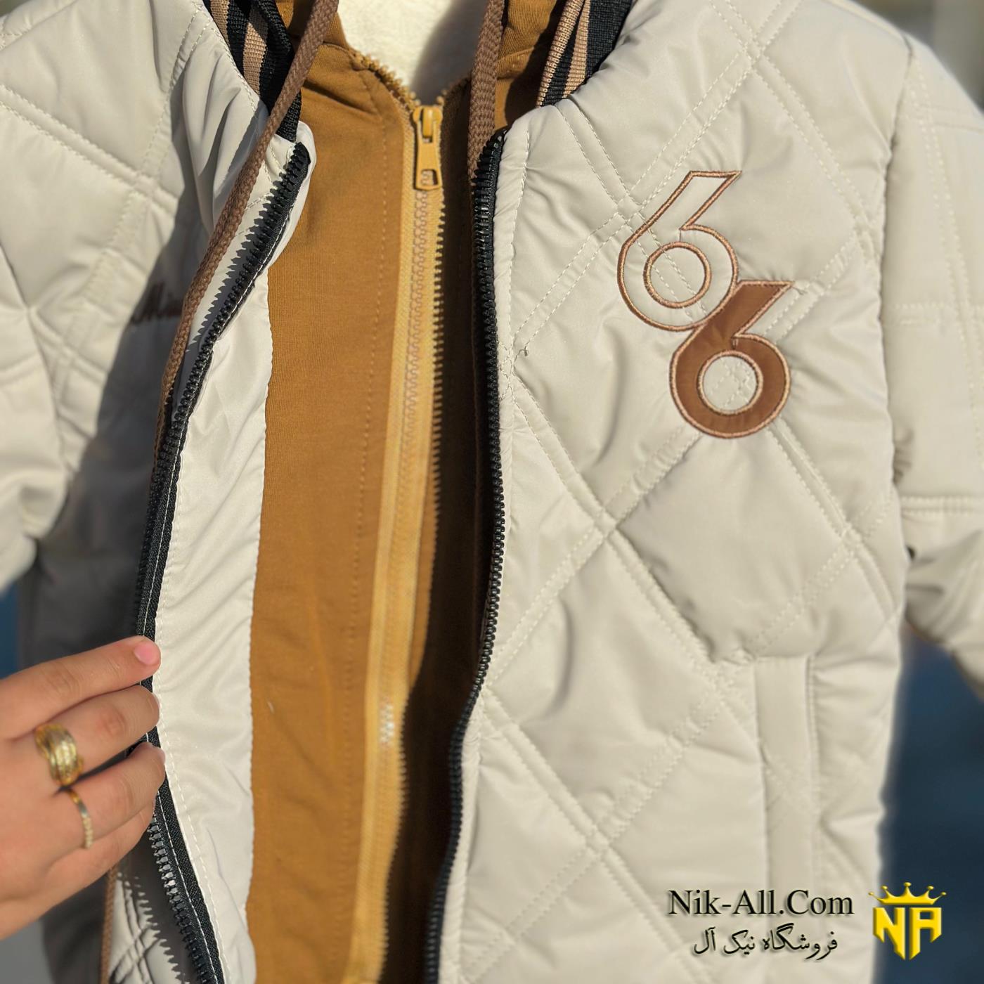 9029 کاپشن دوزیب لوزی استخوانی 