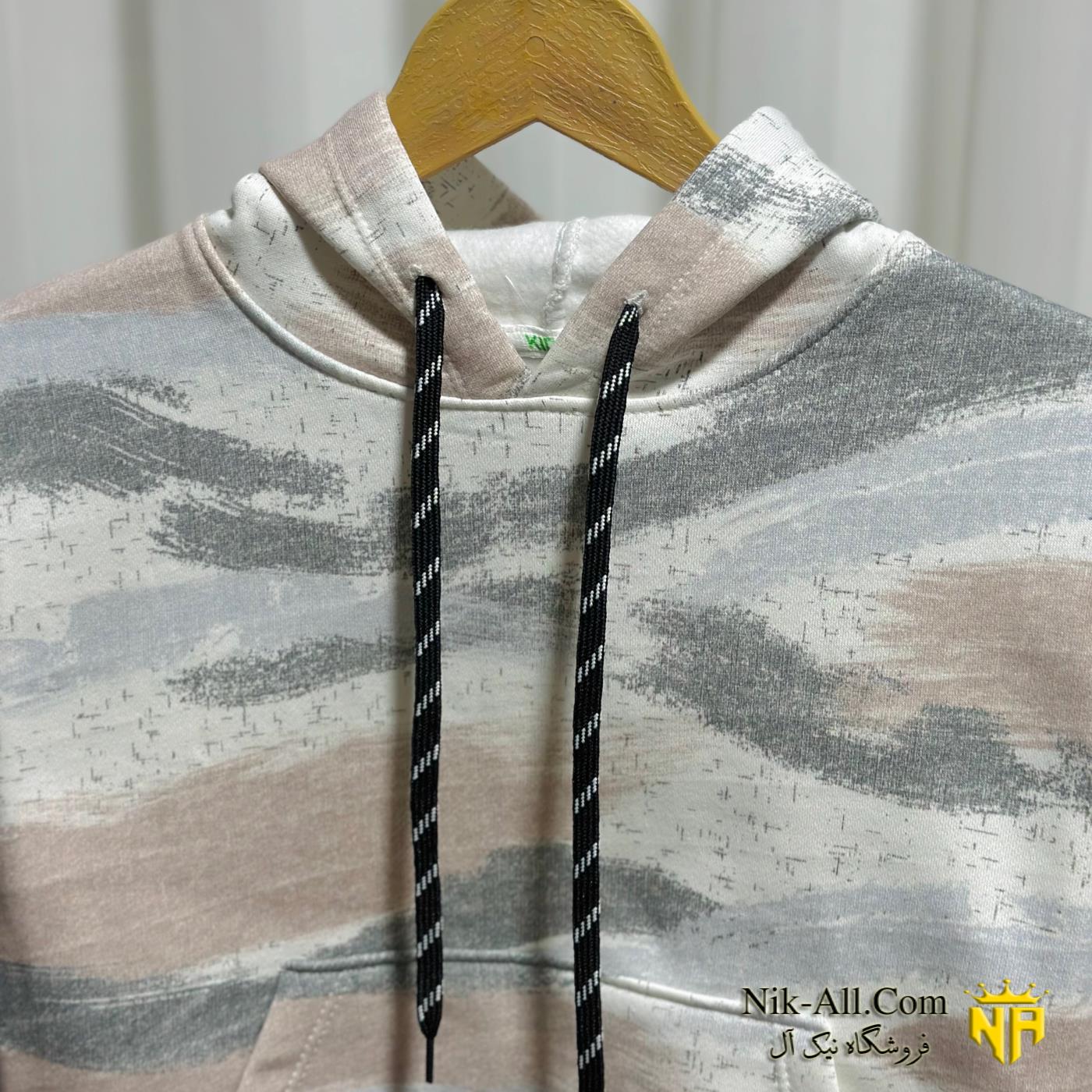 4595 هودی ابرنگی سفید کرم 