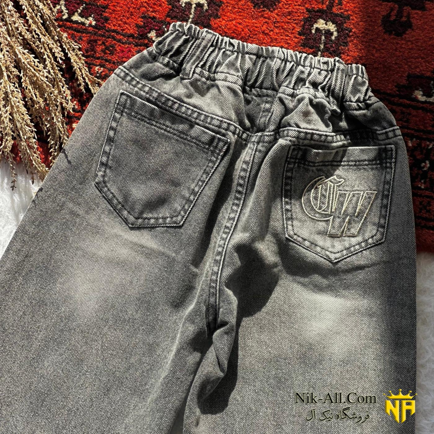 1318 شلوار لی بگ مشکی 