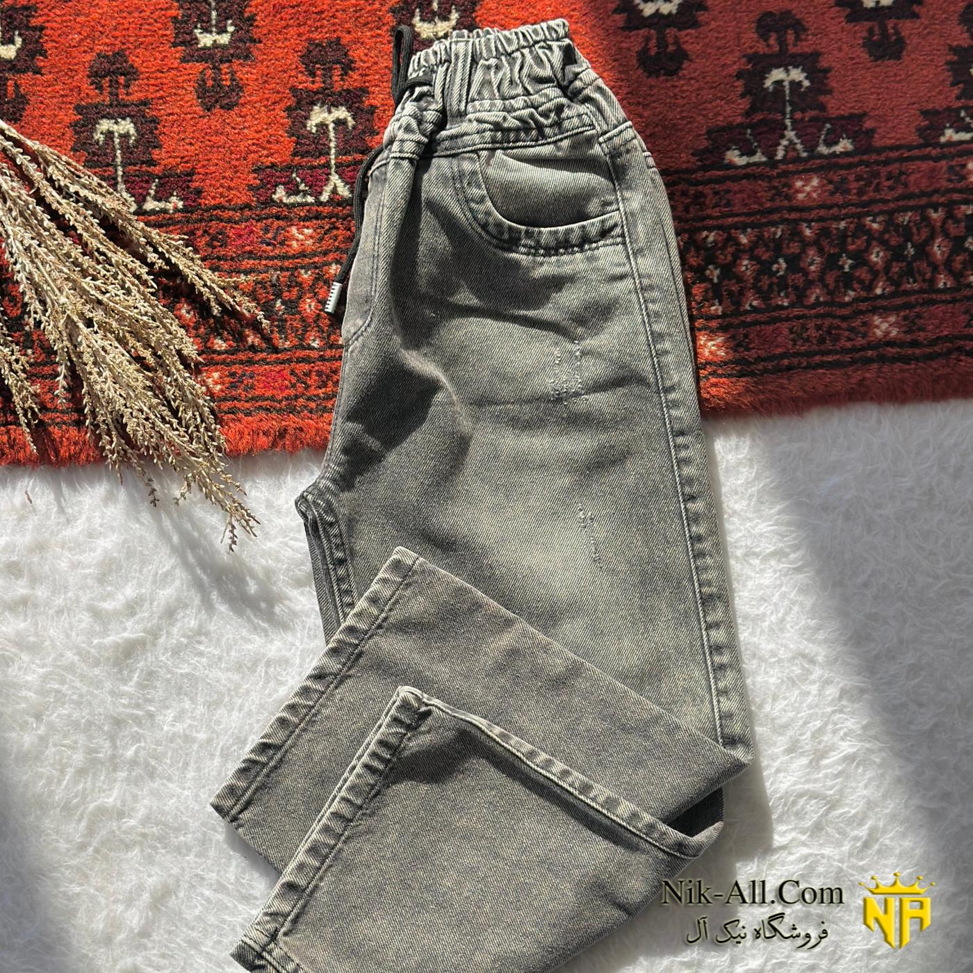 1318 شلوار لی بگ مشکی 