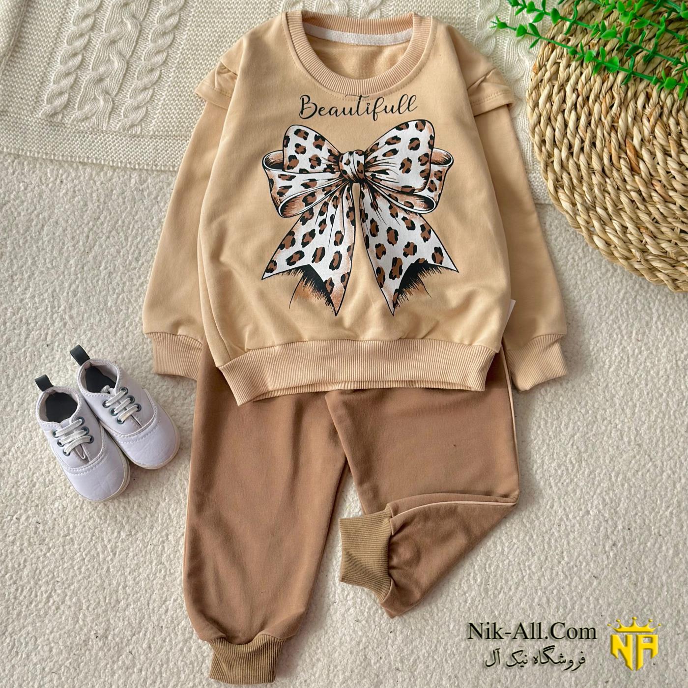 ست دخترانه پاپیون دار 