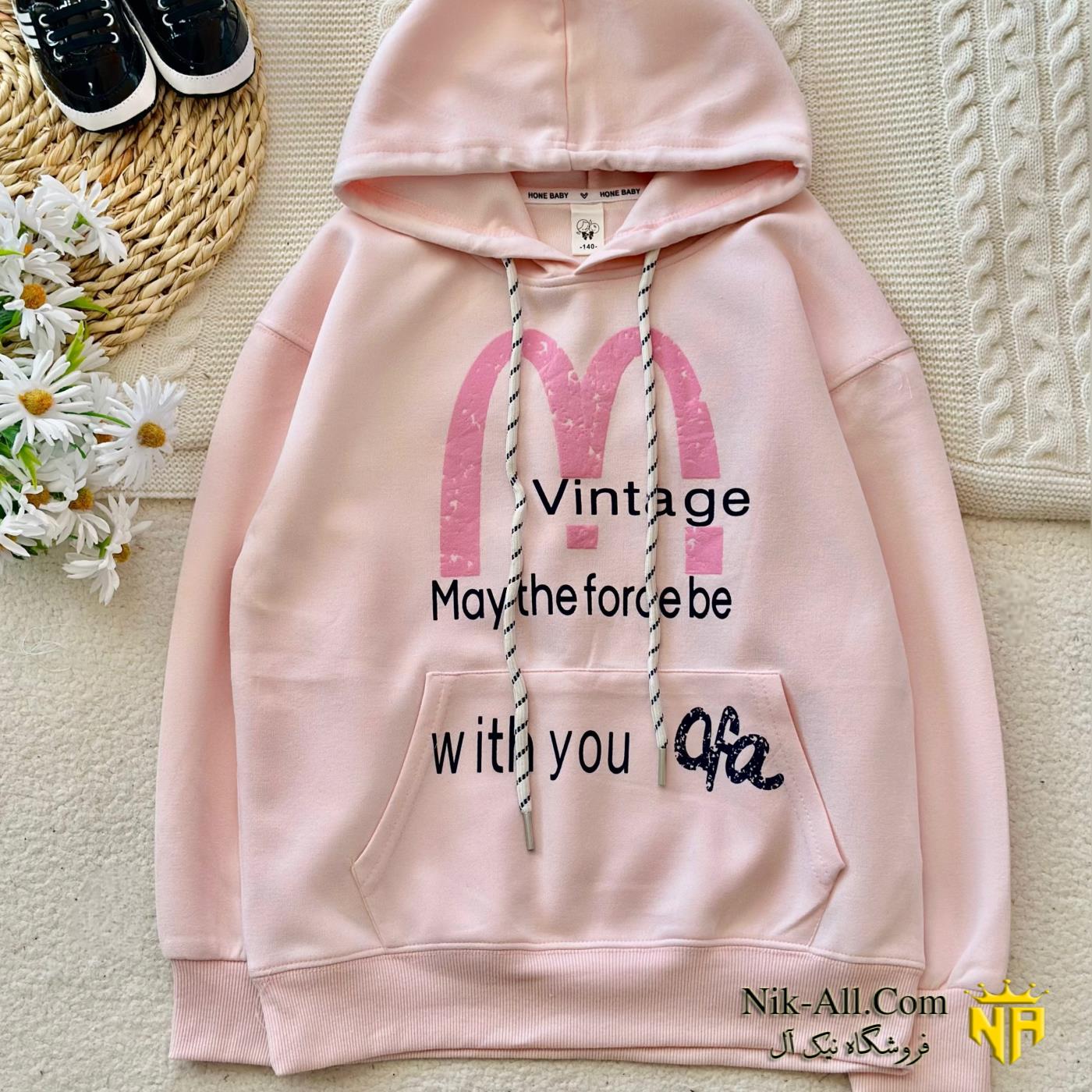 هودی دخترانه خارجی M صورتی 