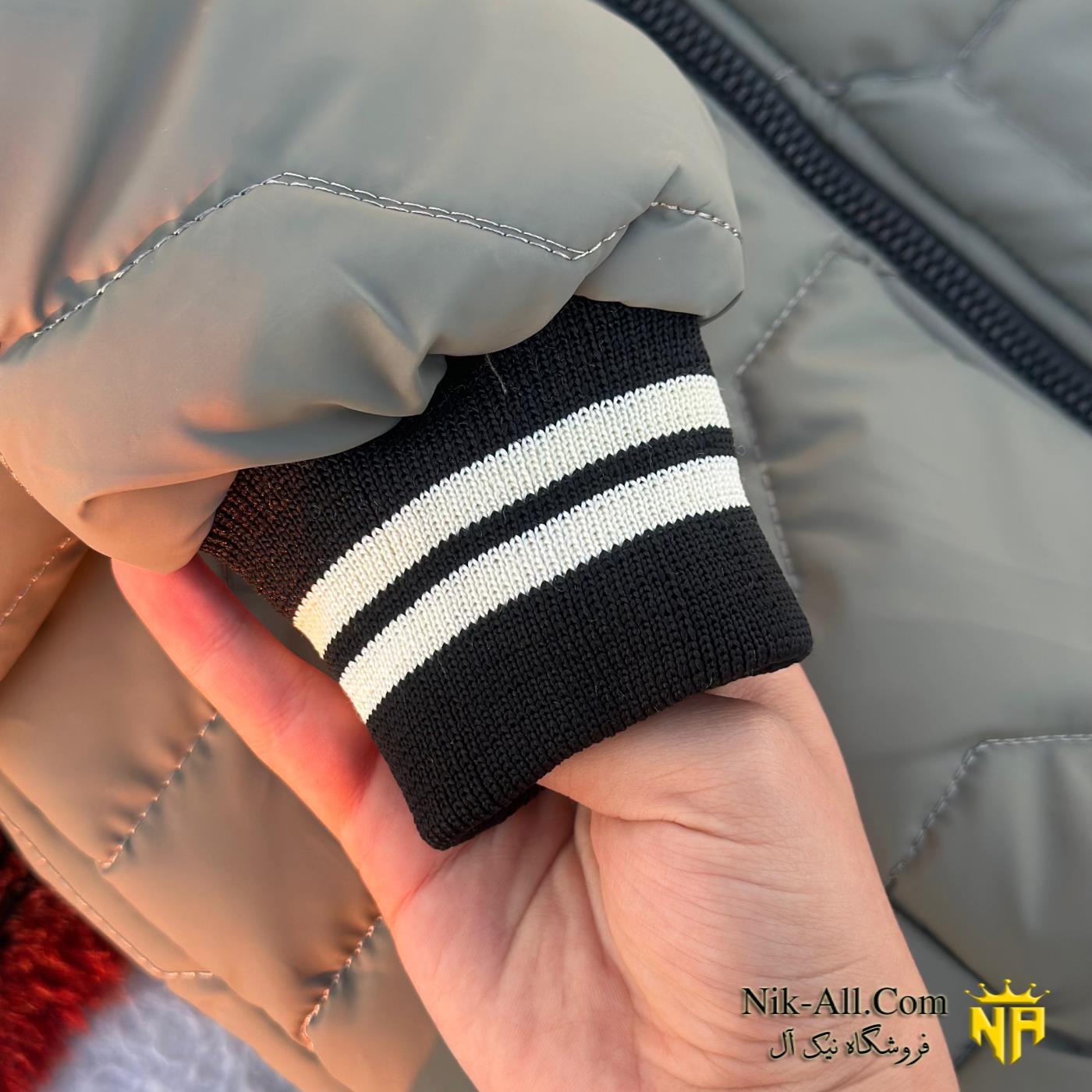 9028 کاپشن دوزیپ سبز 