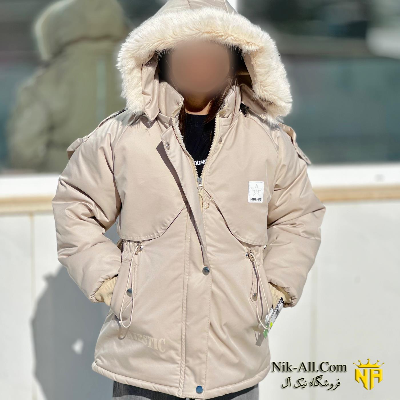 کاپشن پشت زیپ سایز 70