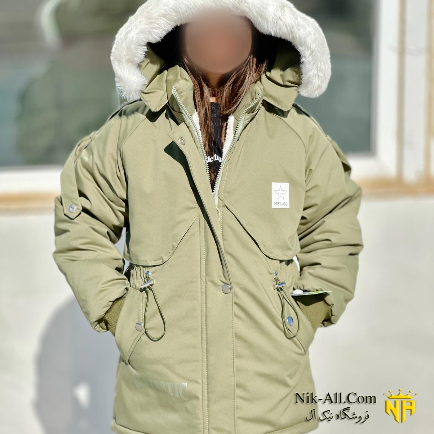 کاپشن پشت زیپ سایز 70