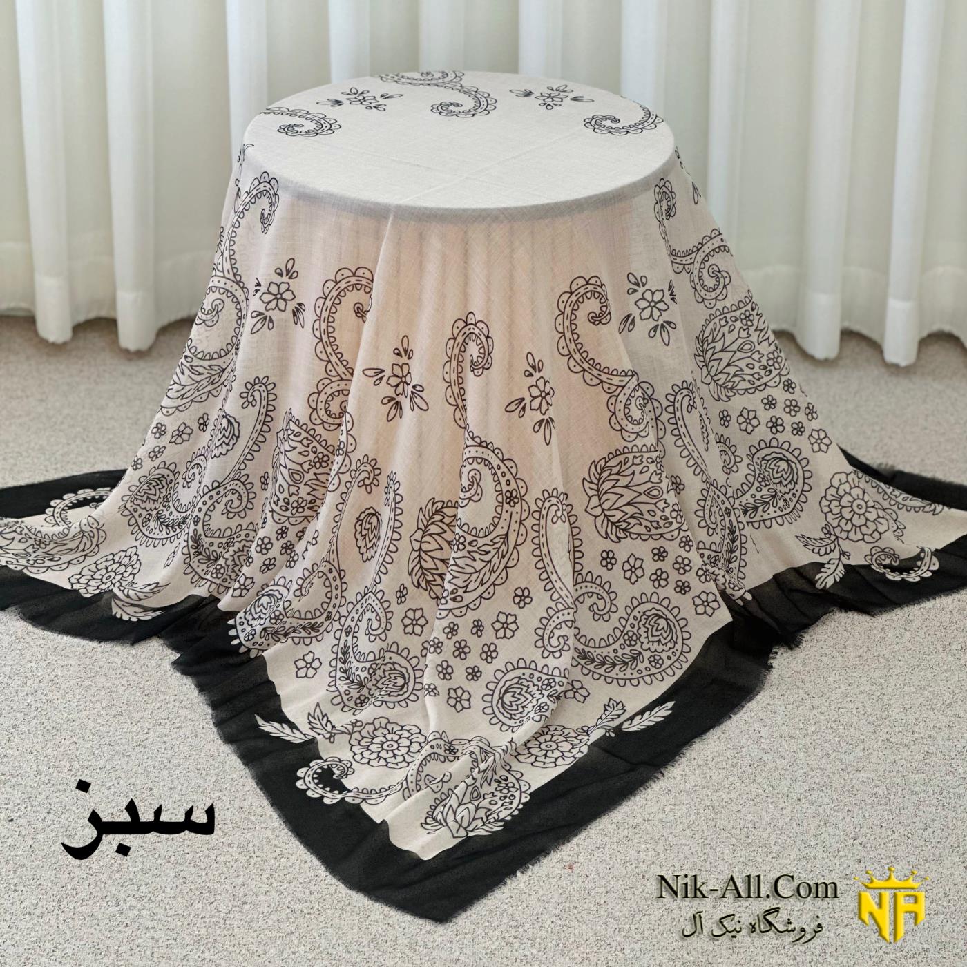 روسری ابریشمی طرح گل 380