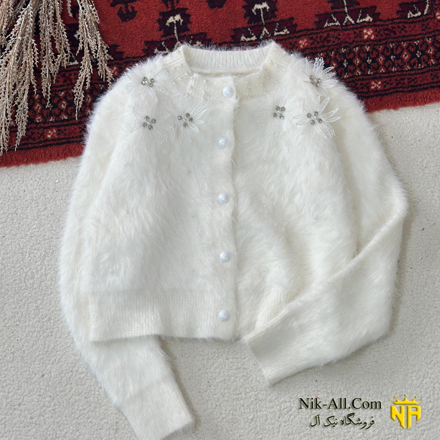 ژاکت موهر گل کوتاه