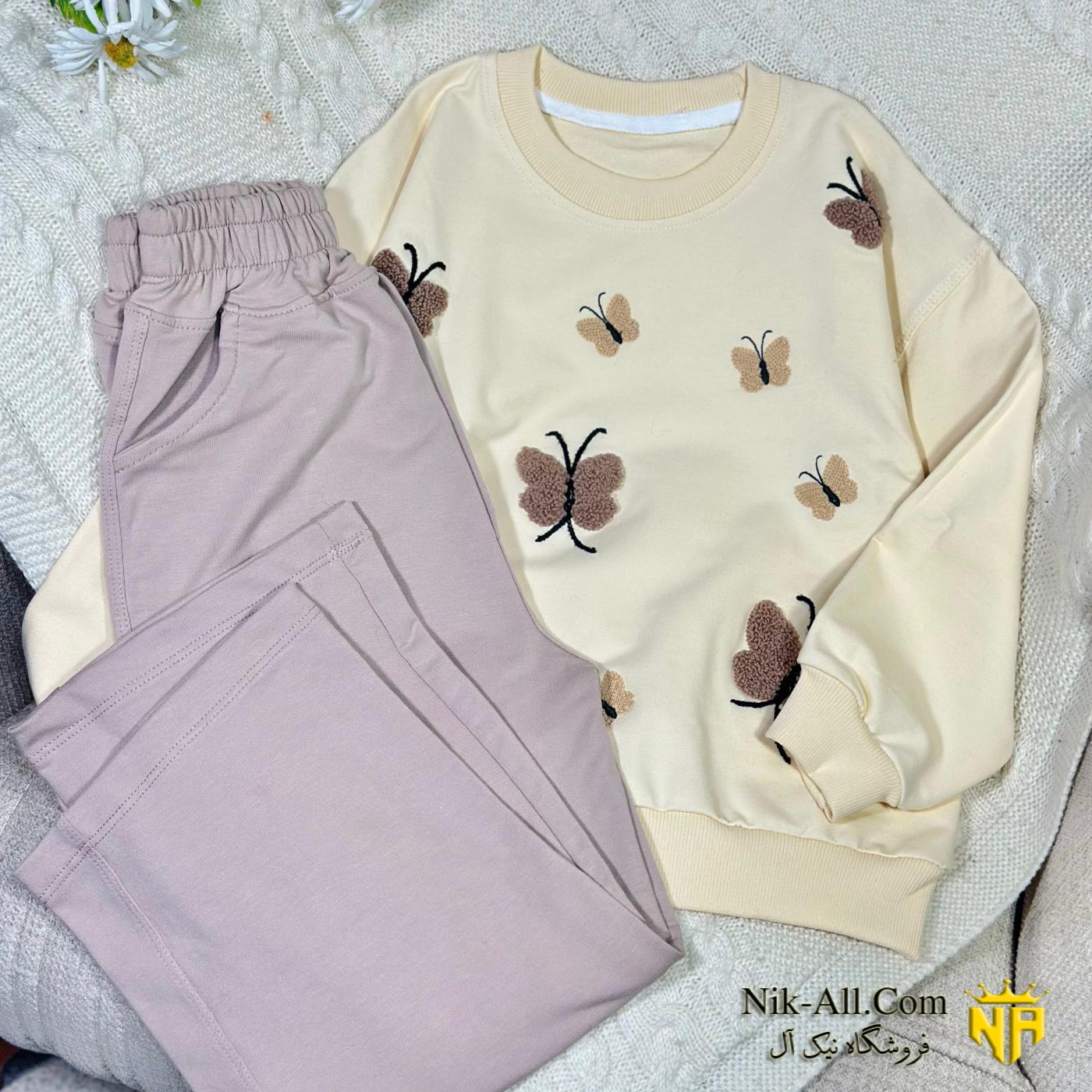 ست دخترانه شنل پروانه سایز 60